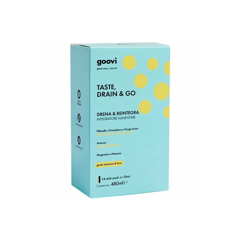 GOOVI DRENANTE ZENZERO&LIME 24 STICK PACK - Luckyfarma.it