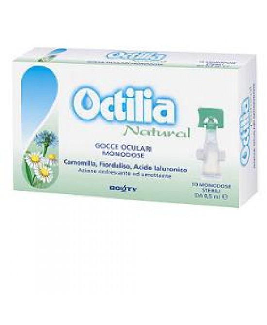 OCTILIA NATURAL GOCCE OCCHI IRRITATI E ARROSSATI 10 FLACONCINI MONODOSE 0,5 ML - Luckyfarma.it