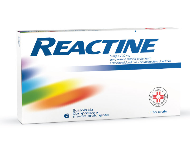 REACTINE*6CPR 5MG+120MG RP - Luckyfarma.it