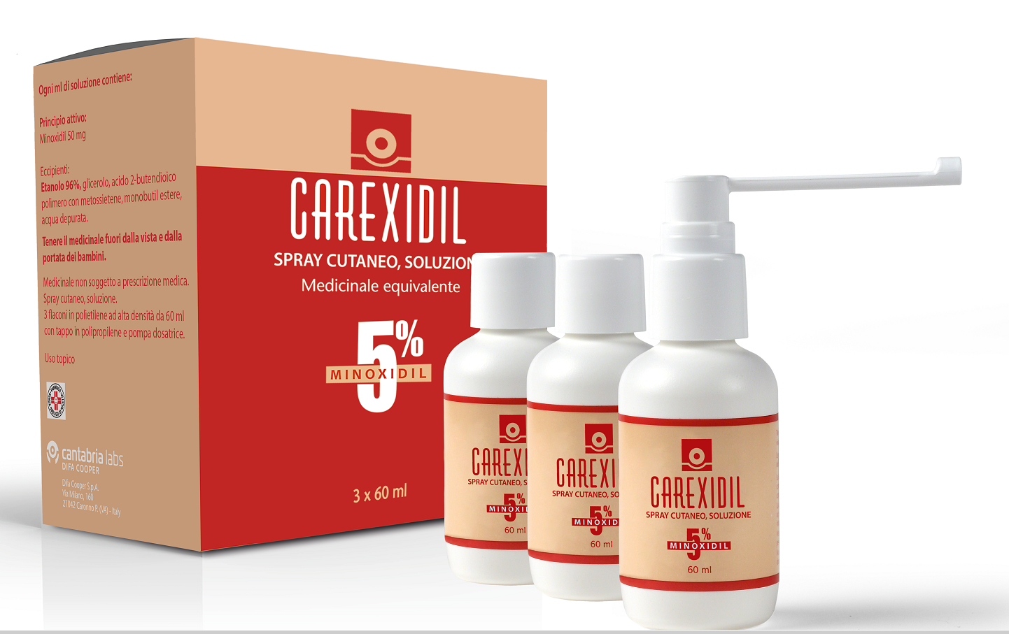 CAREXIDIL*3FL SOLUZ CUT 60ML5% - Luckyfarma.it