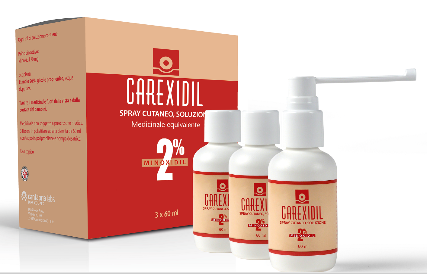 CAREXIDIL*3FL SOLUZ CUT 60ML2% - Luckyfarma.it