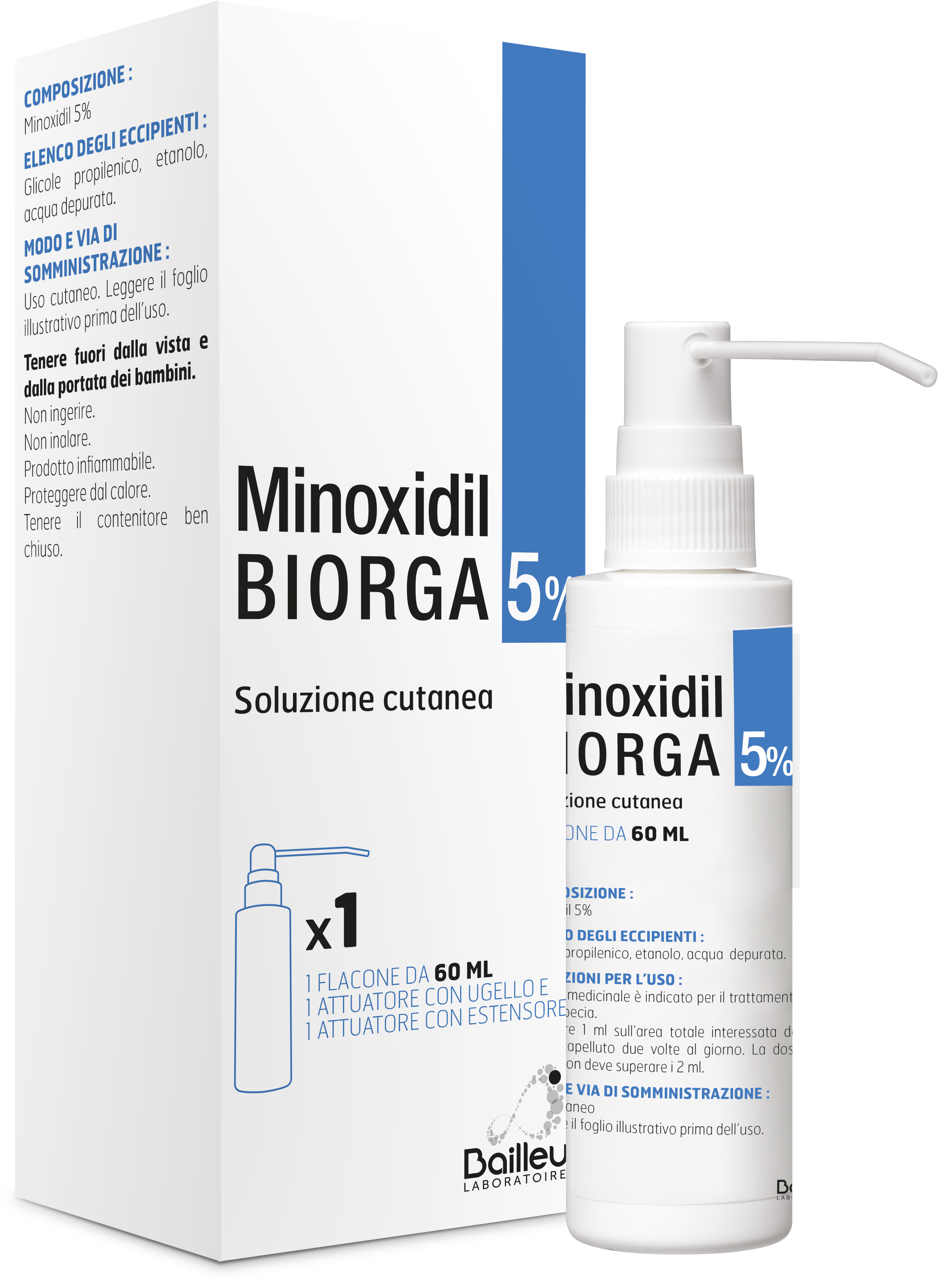 MINOXIDIL BIORGA*SOL CUT60ML5% - Luckyfarma.it
