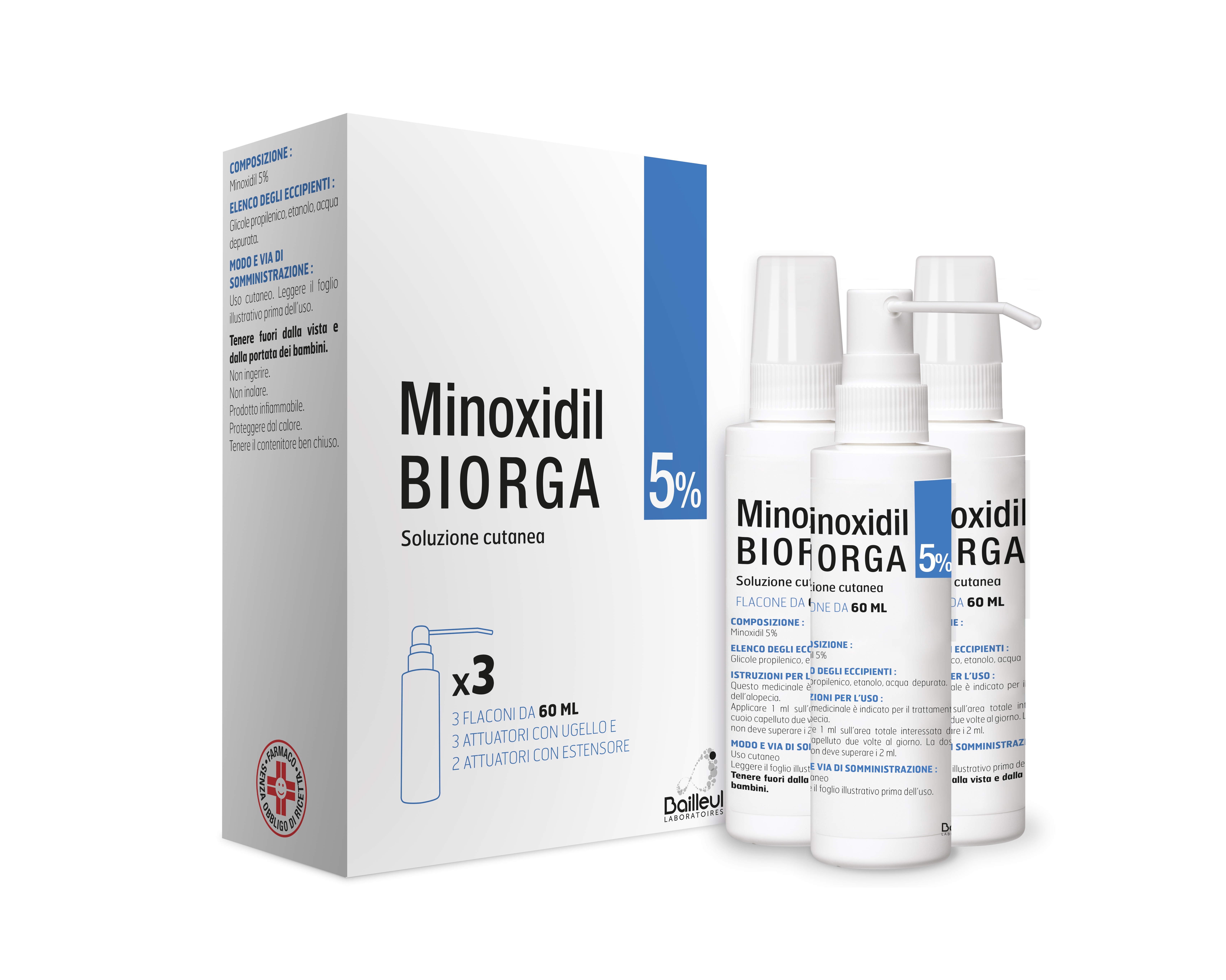 MINOXIDIL BIORGA*SOL CUT 3FL5% - Luckyfarma.it