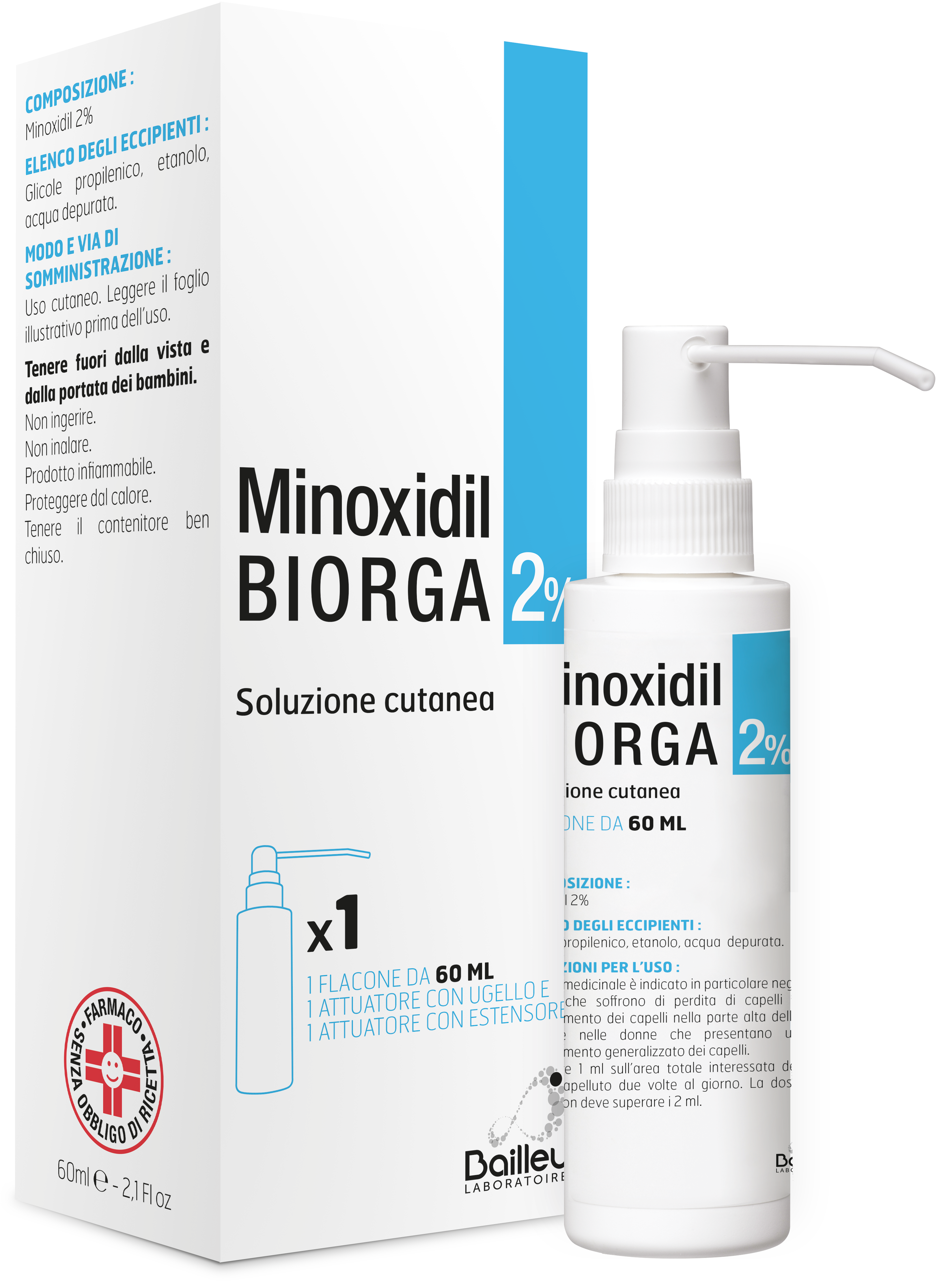 MINOXIDIL BIORGA*SOL CUT60ML2% - Luckyfarma.it