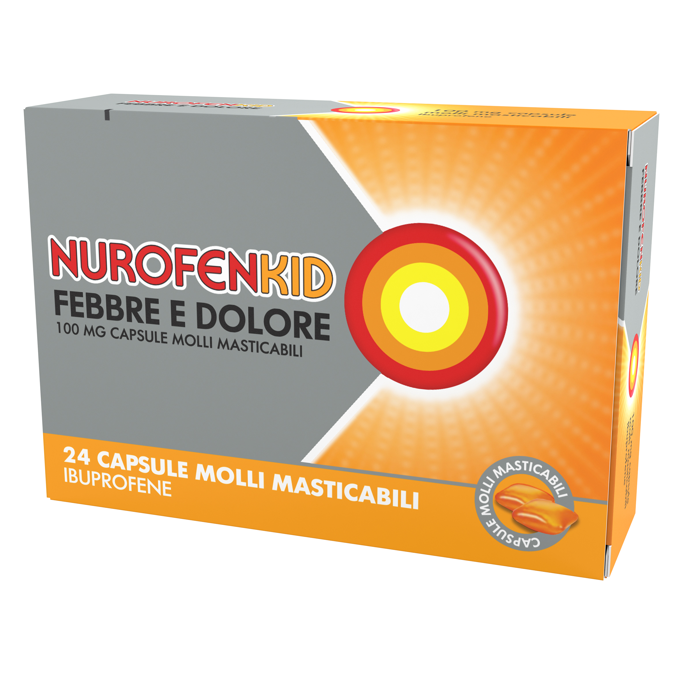 NUROFENKID FEBBRE D*24CPS100MG - Luckyfarma.it