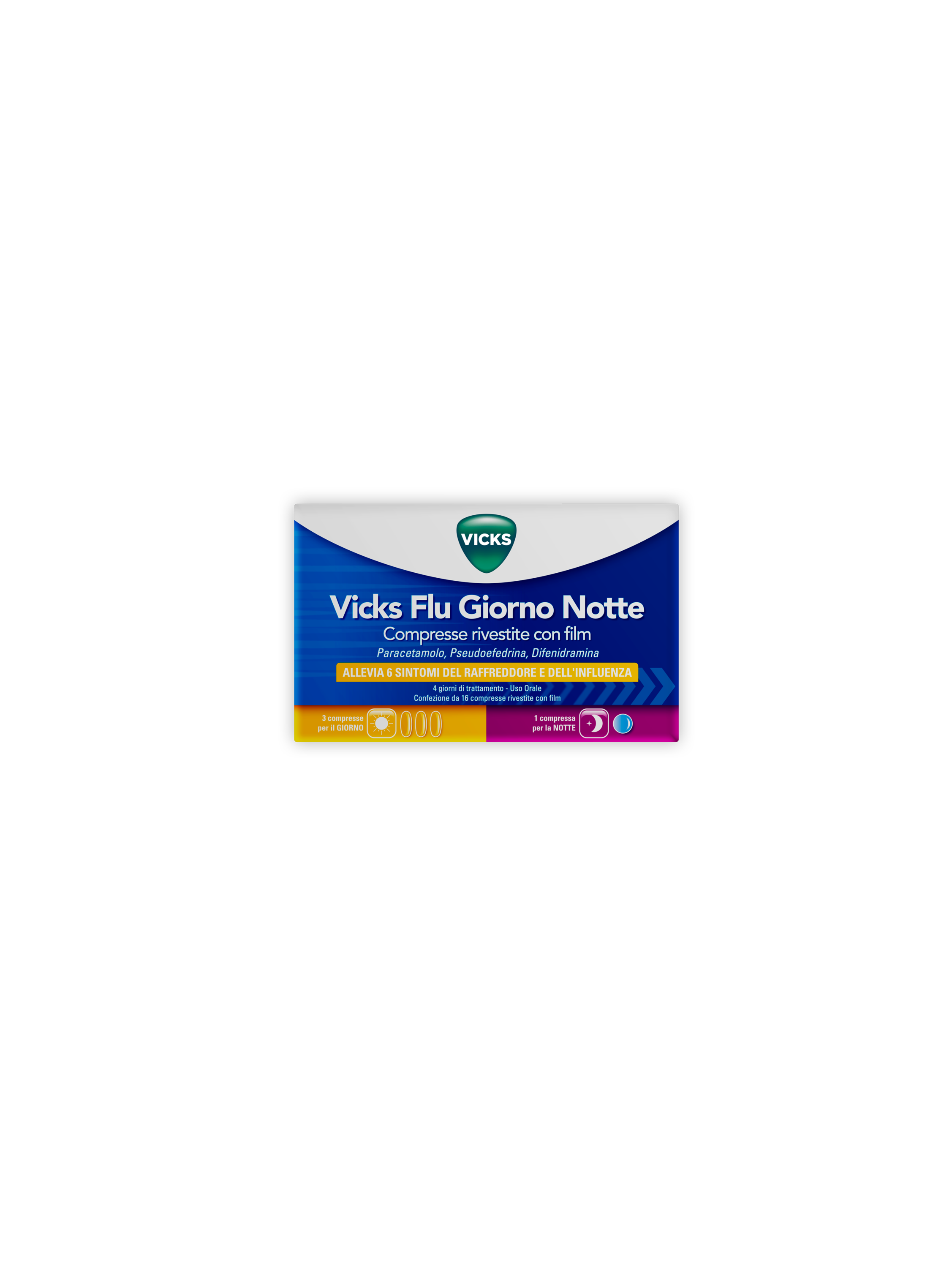VICKS FLU GIORNO NOTTE*12+4CPR - Luckyfarma.it
