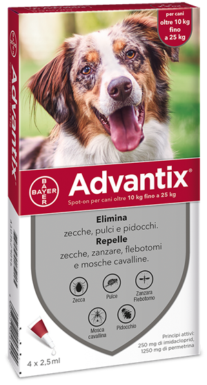 ADVANTIX SPOT ON*4PIP 10-25KG - Luckyfarma.it