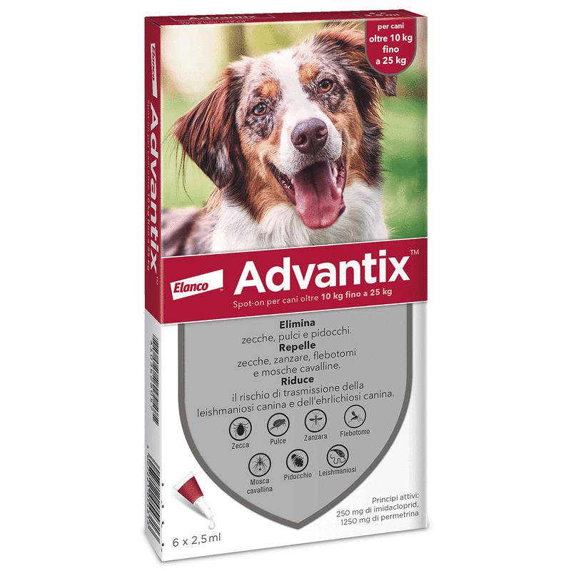 ADVANTIX SPOT ON*6PIP 10-25KG - Luckyfarma.it
