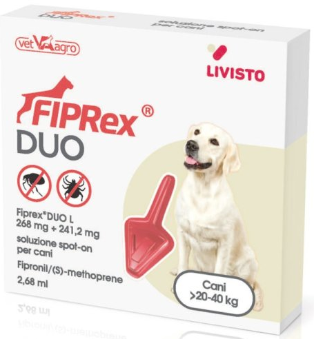 FIPREX DUO L*1PIP 20-40KG CANI - Luckyfarma.it