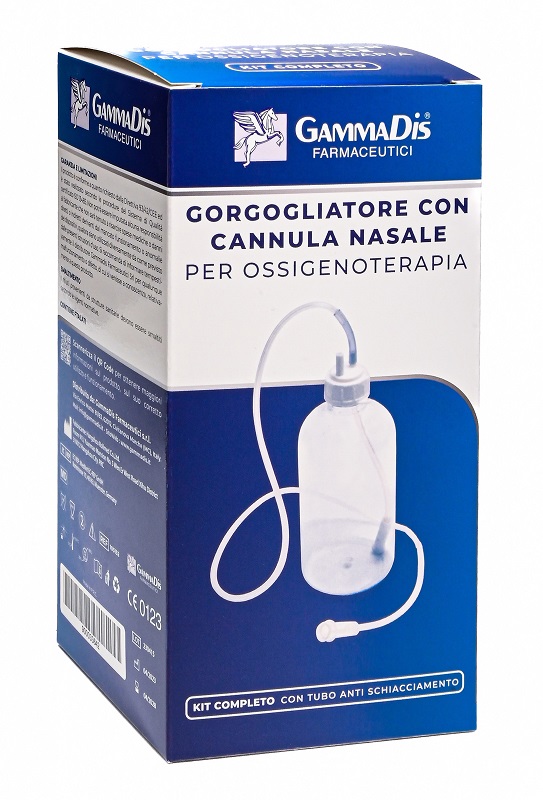 GORGOGLIATORE PER OSSIGENOTERAPIA CON OCCHIALE + CANNULA NASALE GAMMADIS - Luckyfarma.it