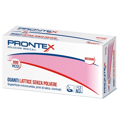 PRONTEX GUANTO IN LATTICE SENZA POLVERE GRANDE 100 PEZZI - Luckyfarma.it