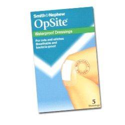 MEDICAZIONE POST OPERATORIA ADESIVA STERILE IN POLIURETANO SEMI PERMEABILE TRASPARENTE CON TAMPONE A BASSA ADERENZA OPSITE POST OP 9,5X8,5CM 5 PEZZI - Luckyfarma.it