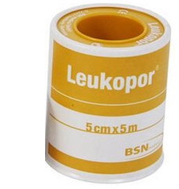 CEROTTO IN ROCCHETTO LEUKOPOR IPOALLERGENICO TESSUTO NON TESSUTO BIANCO 5X500 CM - Luckyfarma.it