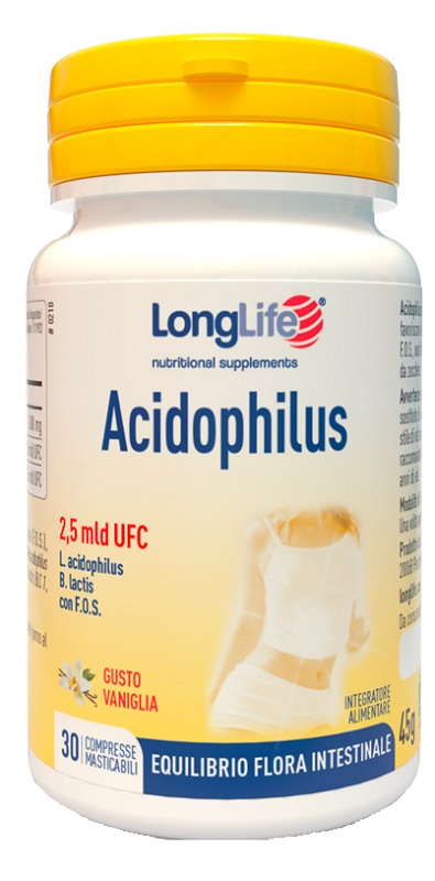 LONGLIFE ACIDOPHILUS 30 COMPRESSE MASTICABILI - Luckyfarma.it