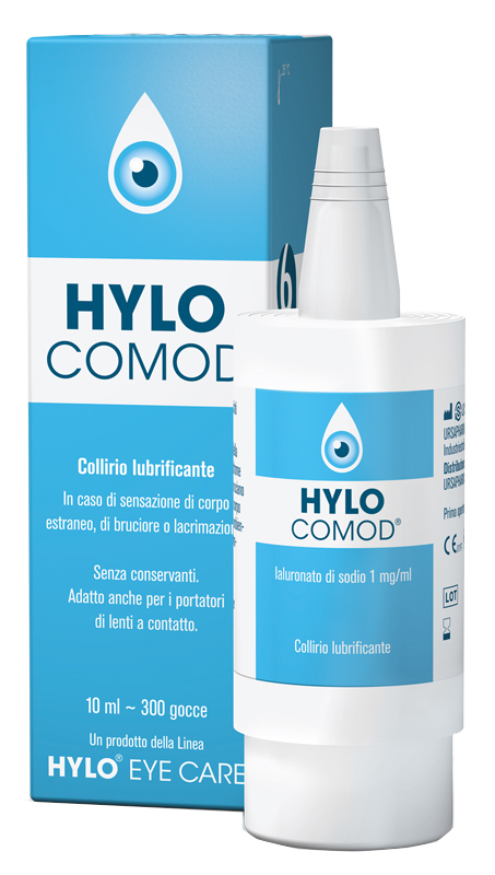 HYLO-COMOD GOCCE OCULARI IALURONATO DI SODIO 0,1%  FLACONCINO 10 ML - Luckyfarma.it