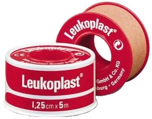 CEROTTO CHIRURGICO PER FISSAGGIO MEDICAZIONI IN ROCCHETTO LEUKOPLAST SUPPORTO VISCOSA COLOR PELLE MASSA ADESIVA CAUCCIU' OSSIDO DI ZINCO 1,25X500CM MUTUABILE - Luckyfarma.it