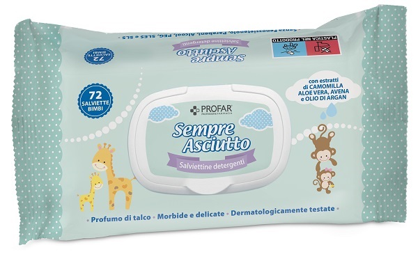 SALVIETTINE UMIDIFICATE SEMPRE ASCIUTTO 72 PEZZI PROFAR - Luckyfarma.it