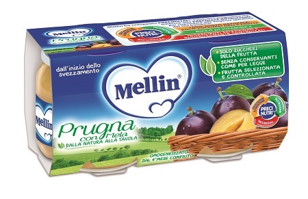 MELLIN OMOGENEIZZATO PRUGNA MELA 100 G 2 PEZZI - Luckyfarma.it