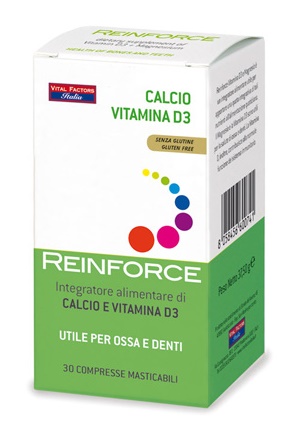 REINFORCE CALCIO + VITAMINA D3 30 COMPRESSE MASTICABILI - Luckyfarma.it