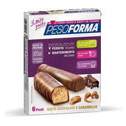 PESOFORMA BARRETTA CIOCCOLATO CARAMELLO 12 X 31 G - Luckyfarma.it