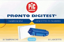 LANCETTE PUNGIDITO PIC DIGITEST GAUGE 28 25 PEZZI + 25 TAMPONCINI ASSORBENTI - Luckyfarma.it