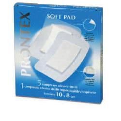 GARZA COMPRESSA PRONTEX SOFT PAD 10X8 CM 6 PEZZI (5 TNT + 1 IMPERMEABILE AQUA PAD) - Luckyfarma.it