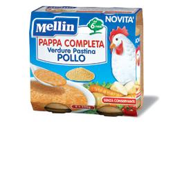 MELLIN PAPPA COMPLETA POLLO 250 G 2 PEZZI - Luckyfarma.it