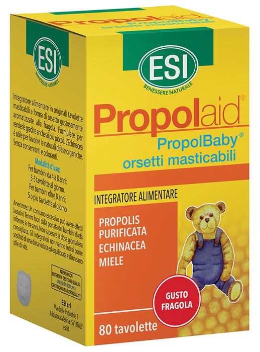 ESI PROPOLAID PROPOLBABY ORSETTI 80 COMPRESSE MASTICABILI - Luckyfarma.it