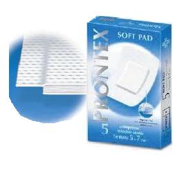 GARZA PRONTEX SOFT PAD COMPRESSA 5X7 CM 5 PEZZI - Luckyfarma.it