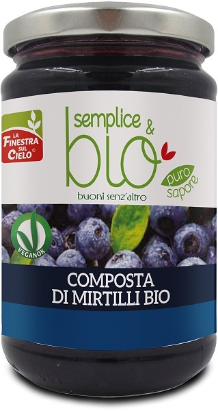 COMPOSTA DI MIRTILLI BIO CON POLPA DI MELA 320 G - Luckyfarma.it
