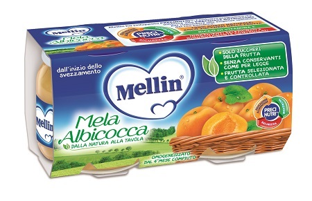 MELLIN OMOGENEIZZATO MELA/ALBICOCCA 100 G 2 PEZZI - Luckyfarma.it
