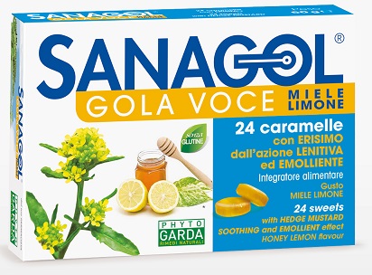 SANAGOL GOLA VOCE MIELE LIMONE 24 CARAMELLE - Luckyfarma.it