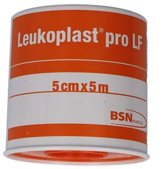 CEROTTO CHIRURGICO PER FISSAGGIO MEDICAZIONI LEUKOPLAST PRO LF SUPPORTO VISCOSA MASSA ADESIVA RESINA SINTETICA LANOLINA OSSIDO DI ZINCO CON LATTICE NATURALE 5X500CM - Luckyfarma.it