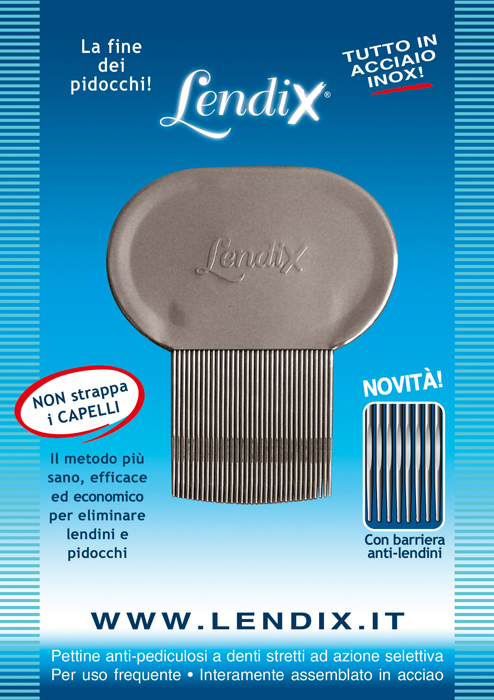 LENDIX PETTINE ANTIPIDOCCHI IN ACCIAIO - Luckyfarma.it