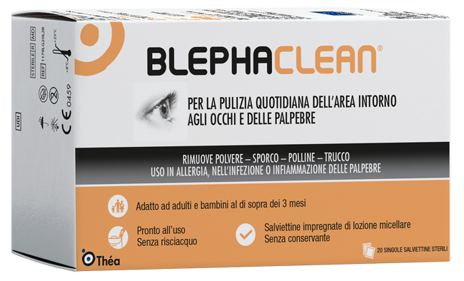 BLEPHACLEAN GARZE OCULARI STERILI A BASE DI ACIDO IALURONICO 20 PEZZI - Luckyfarma.it