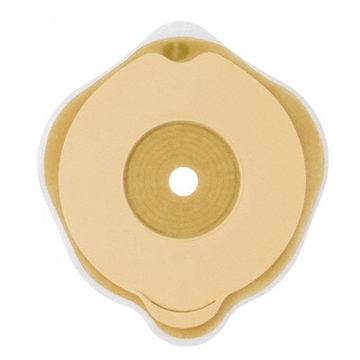 PLACCA PIANA FLEXIMA KEY 50 MM CON PROTETTORE CUTANEO IDROCOLLOIDALE E FLANGIA 5 PEZZI - Luckyfarma.it
