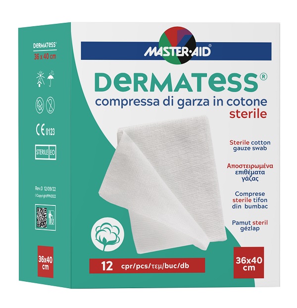 GARZA IDROFILA DERMATESS COT 36X40 12 PEZZI - Luckyfarma.it