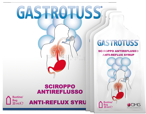SCIROPPO ANTIREFLUSSO GASTROTUSS 25 BUSTINE MONODOSE 20 ML - Luckyfarma.it