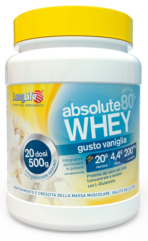 LONGLIFE ABSOLUTE WHEY VANIGLIA 500 G - Luckyfarma.it