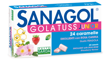 SANAGOL GOLA TUSS JUNIOR FRAGOLA 24 CARAMELLE - Luckyfarma.it