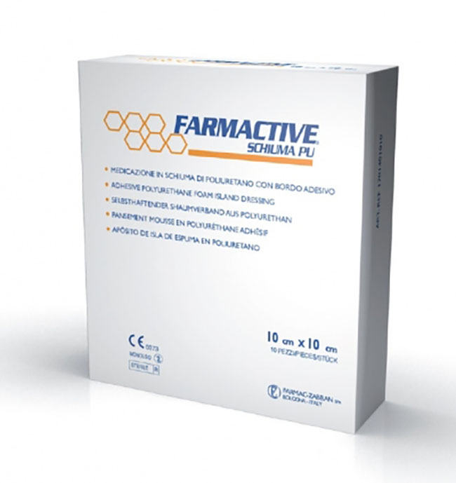 CEROTTO FARMACTIVE SCHIUMA IN POLIURETANO 10X10CM 10 PEZZI - Luckyfarma.it