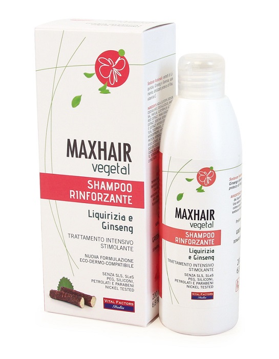 MAX HAIR VEGETAL SHAMPOO RINFORZANTE 200 ML - Luckyfarma.it