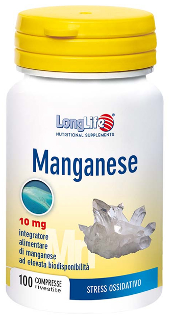LONGLIFE MANGANESE 10 MG 100 COMPRESSE - Luckyfarma.it