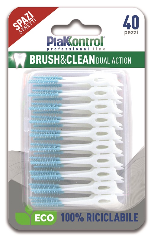PLAKKONTROL BRUSH & CLEAN SCOVOLINI SPAZI STRETTI 40 PEZZI - Luckyfarma.it