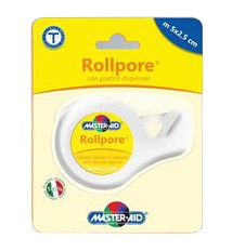 CEROTTO IN ROCCHETTO MASTER-AID ROLLPORE TESSUTO NON TESSUTO CON DISPENSER 2,5CM X 5 M - Luckyfarma.it