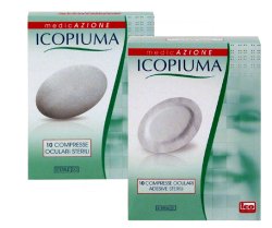 ICOPIUMA GARZA COMPRESSA OCULARE DI COTONE 10 PEZZI - Luckyfarma.it