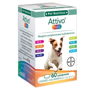 ATTIVO TABS ASTUCCIO DA 60 COMPRESSE ALTAMENTE APPETIBILI - Luckyfarma.it
