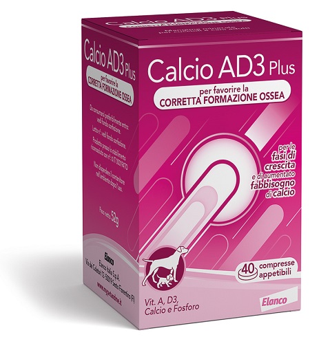 CALCIO AD3 SOLUBILE SVILUPPO 40 COMPRESSE ALTAMENTE APPETIBILI - Luckyfarma.it