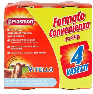 PLASMON OMOGENEIZZATO VITELLO 4 X 80 G - Luckyfarma.it