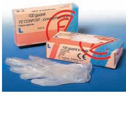 GUANTO IN VINILE CONFORT MISURA MEDIA ANTIADERENTE BIOCOMPATIBILE UTILIZZABILE ANCHE A CONTATTO CON SOSTANZE ALIMENTARI 100 PEZZI SENZA POLVERE - Luckyfarma.it